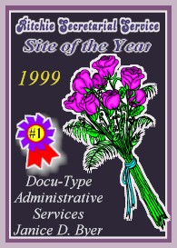 Site of the Year 1999 - Ritchies Secretarial Service
